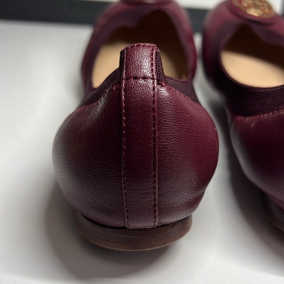 Tory Burch Caroline 2 Ballet Nellie Nappa Leather Elastic Women’s Size 8M - Picture 7 of 16